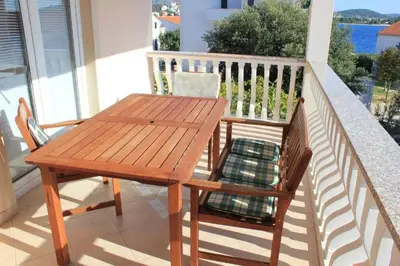 Balkon ili terasa u objektu Apartment in Rogoznica with sea view, balcony, air conditioning, WiFi 5148-2