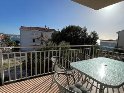 Balkon ili terasa u objektu Apartment in Rogoznica with sea view, balcony, air conditioning, WiFi 5148-3