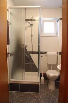 Kupaonica u objektu Apartment in Rogoznica with sea view, balcony, air conditioning, WiFi 5148-4
