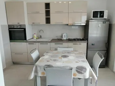 Kuhinja ili čajna kuhinja u objektu Apartment in Primosten with sea view, balcony, air conditioning, WiFi 5155-1