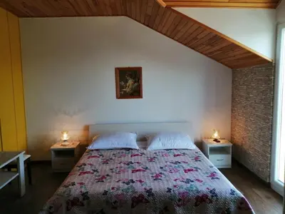 Krevet ili kreveti u jedinici u objektu Apartment in Primosten with sea view, terrace, air conditioning, WiFi 5155-2