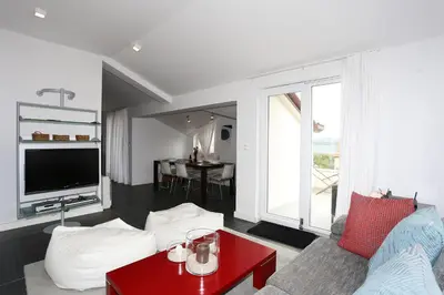 TV i/ili zabavni centar u objektu Villa Belvedere apartment 4
