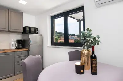 Kuhinja ili čajna kuhinja u objektu Apartmani Monika
