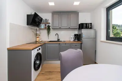 Kuhinja ili čajna kuhinja u objektu Apartmani Monika