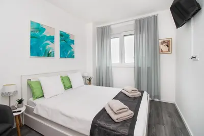 Krevet ili kreveti u jedinici u objektu Villa Relax Vodice with Jacuzzi